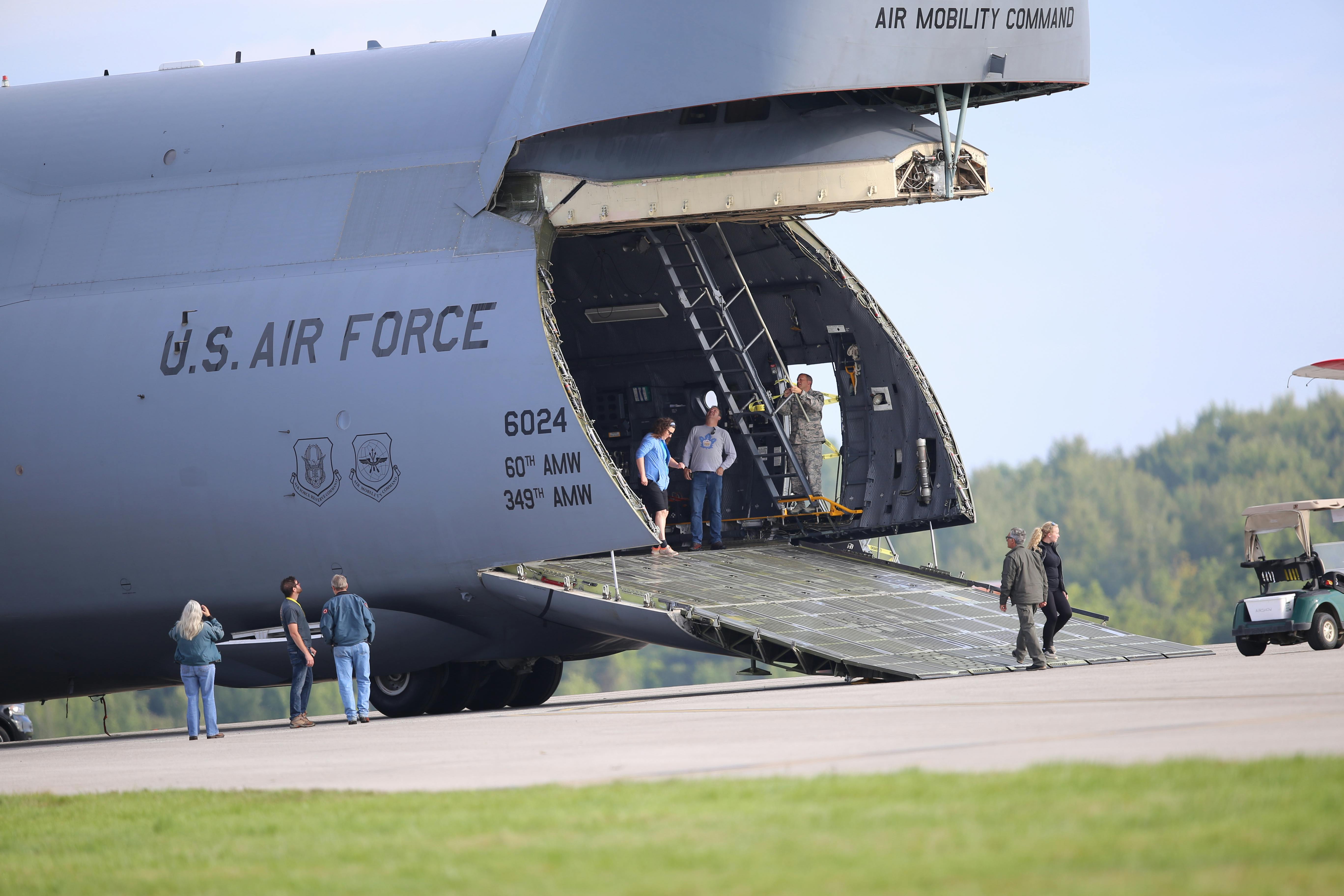 Military cargo aircraft loading operations