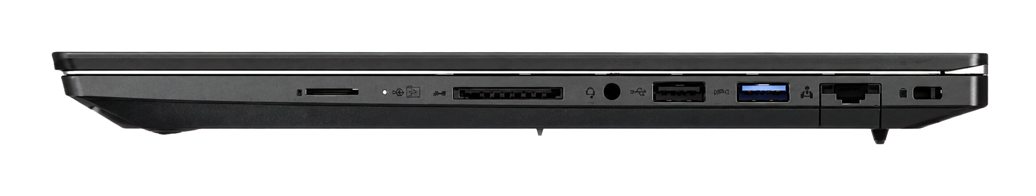 Side profile of the TITAN Kronos showing smartcard, USB, audio and expansion ports